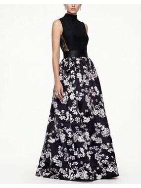 NWT Alice + Olivia Ball Skirt in Southern Blossom Floral Satin Maxi Skirt 4